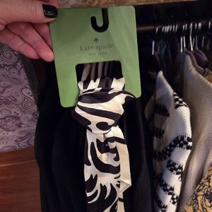 Kate Spade Silk Black and White Scarf